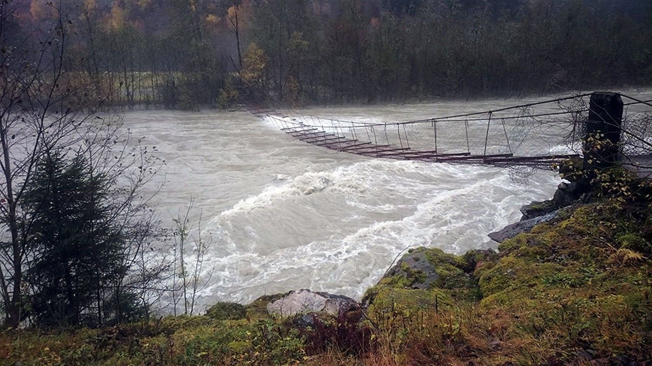 Flood in river
